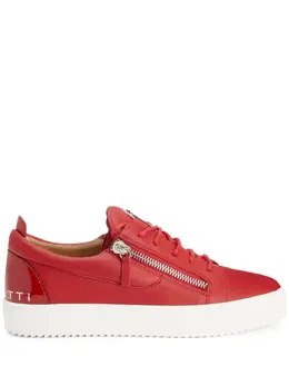 Кеды Frankie с молниями Giuseppe Zanotti, красный 19206586 | красный