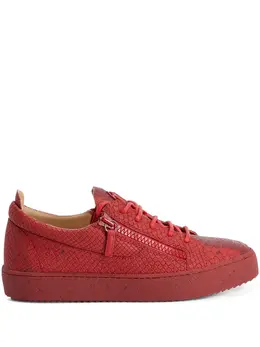 Кеды Frankie с тиснением под кожу змеи Giuseppe Zanotti, красный 20105104 | красный