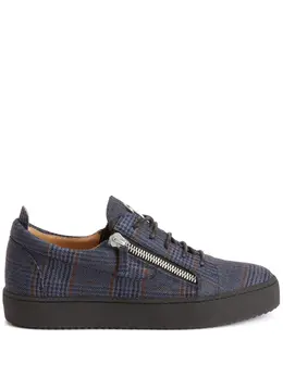 Кеды Frankie в клетку Giuseppe Zanotti, синий 20275872 | синий