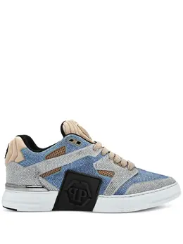 Кроссовки Mix с нашивкой-логотипом Philipp Plein, синий 21463760 | синий