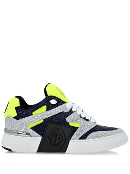 Кроссовки Phantom Kick$ с кристаллами Philipp Plein, синий 21463761 | синий