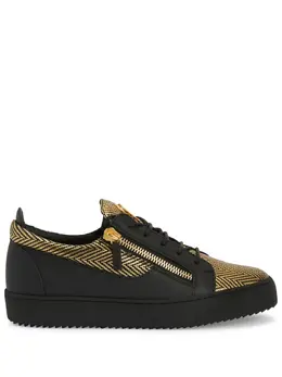 Кроссовки Frankie с металлическим покрытием Giuseppe Zanotti, черный 20105042 | черный
