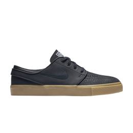 Кеды Nike Zoom Stefan Janoski Leather 'Dark Obsidian', черный 616490 441 | dark obsidian/white-gum light brown