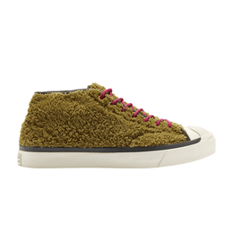 Кроссовки Converse Jack Purcell Mid 'Retro Sherpa - Dark Moss', зеленый 169789c | dark moss/tart orange/egret