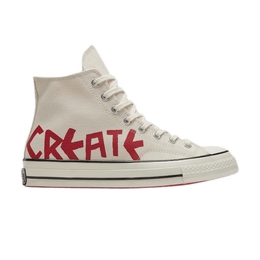 Кроссовки Converse Chuck 70 High 'Create Future - Parchment', белый 169764c | parchment/red/black