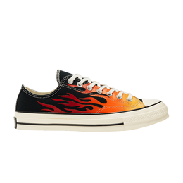 Кроссовки Converse Chuck 70 Low 'Archival Flame Print', черный 167813c | black/enamel red/egret