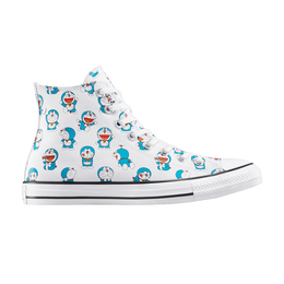 Кроссовки Converse Doraemon x Chuck Taylor All Star High 'Allover Doraemon Print', белый a15791c | white/hawaiian gold/flamingo