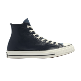 Кроссовки Converse Chuck 70 Leather High 'Colorblock - Obsidian Blue', синий 169581c | obsidian/lakeside blue/egret