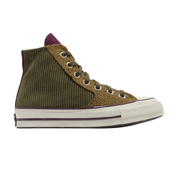 Кроссовки Converse Chuck 70 High 'Corduroy - Green', зеленый 172494c | green/yellow