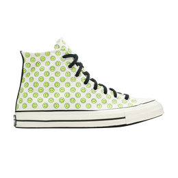 Кроссовки Converse Chuck 70 Happy Camper High 'Allover Smiley Faces', белый 167637c | egret/lemongrass/black