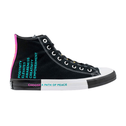 Кроссовки Converse Chuck Taylor All Star High 'Seek Peace', черный 166535f | black/mineral yellow/hyper purple