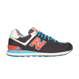 Кроссовки New Balance 574 'Island Pack', серый ml574ibk | dark grey/light blue-orange
