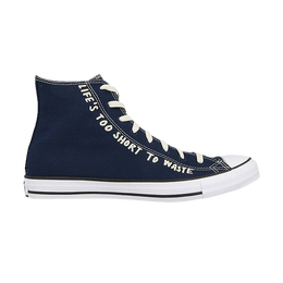 Кроссовки Converse Chuck Taylor All Star High 'Life's Too Short To Waste', синий 166372c | obsidian/egret/white