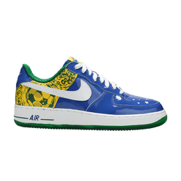 Кроссовки Nike Air Force 1 Premium Collection Royale 'Ronaldinho', синий 313983 411 | varsity royal/white-varsity maize-pine green