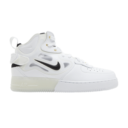 Кроссовки Nike Air Force 1 Mid React '40th Anniversary - White Black', белый dq7668 100 | white/black/yellow ochre/metallic gold
