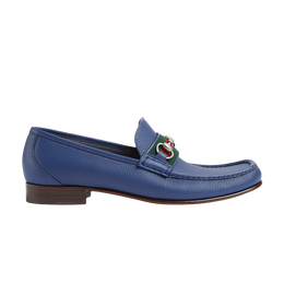 Кроссовки Gucci Gucci Web Stripe Horsebit Loafer 'Washed Indigo', синий 673819 1wq10 4271 | washed indigo/green/red