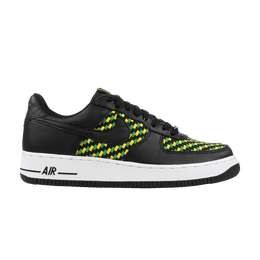 Кроссовки Nike Air Force 1 Premium, черный 309096 002 | black/black-classic green-varsity maize