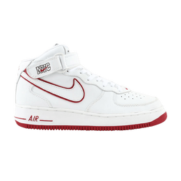 Кроссовки Nike Air Force 1 Mid, белый 304096 118 | white/white-varsity red-nyc