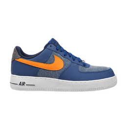 Кроссовки Nike Air Force 1 Low 'Storm Blue Denim', синий 488298 404 | storm blue/white-vivid orange