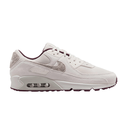 Кроссовки Nike Air Max 90 Premium 'Phantom Burgundy Crush', белый hq1712 001 | phantom/light bone/burgundy crush/phantom