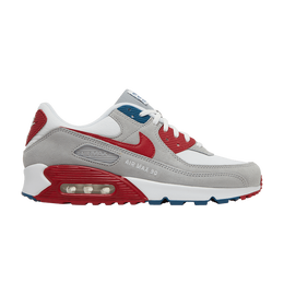 Кроссовки Nike Air Max 90 'Athletic Club - University Red', белый dq8235 001 | light smoke grey/white/university red