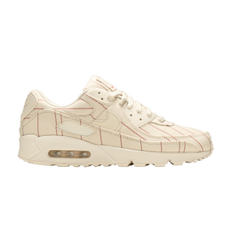 Кроссовки Nike Air Max 90 'Pinstripes - Natural Chili Red', кремовый cz5593 100 | natural/natural/white/chili red/pale ivory