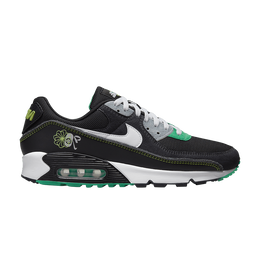 Кроссовки Nike Air Max 90 SE 'Swoosh Fiber - Black', черный dv3335 001 | black/white/wolf grey/stadium green