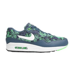 Кроссовки Nike Air Max 1 GPX 'Floral', синий 684174 400 | space blue/black jade/cerulean/white