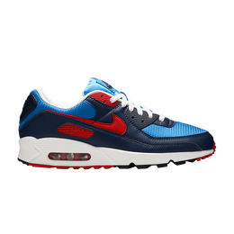 Кроссовки Nike Air Max 90 'Photo Blue University Red', синий ct1687 400 | photo blue/midnight navy/white/university red