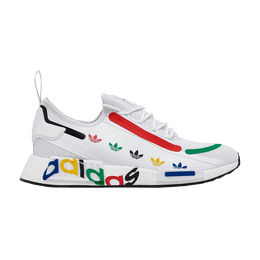 Кроссовки Adidas NMD_R1 Spectoo 'Multi-Color Trefoil', белый gx8108 | footwear white/core black/scarlet