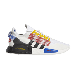 Кроссовки Adidas NMD_R1 V2 'Logo Print - Mix Colors', белый fz4825 | cloud white/core black/active gold