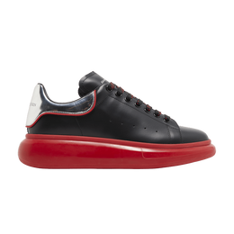 Кроссовки Alexander McQueen Alexander McQueen Oversized Sneaker 'Black Silver Lust Red', черный 705068 wibnz 1091 | black/silver/lust red
