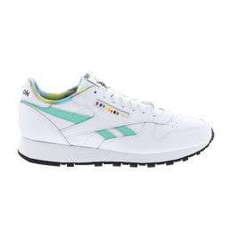 Кроссовки Reebok Classic Leather 'White Semi Classic Teal', белый id9520 | footwear white/semi classic teal/footwear white