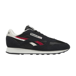Кроссовки Reebok Classic Leather 'Black Flash Red', черный gy7303 | core black/chalk/flash red