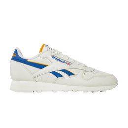 Кроссовки Reebok Classic Leather 'Chalk Vector Blue Gold', кремовый if5517 | chalk/vector blue/collegiate gold