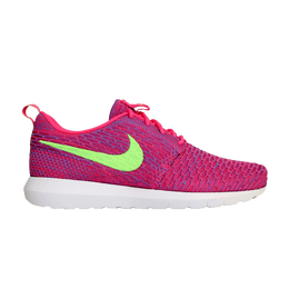 Кроссовки Nike Roshe Flyknit 'Pink Flash', розовый 677243 601 | pink flash/club pink/blue glow/flash lime