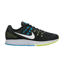 Кроссовки Nike Air Zoom Structure 19 Wide 'Black Volt Blue Lagoon', черный 806581 010 | black/white/volt/blue lagoon