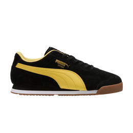 Кроссовки Puma Roma Suede 'Black Sunny Yellow', черный 398635 06 | black/sunny yellow