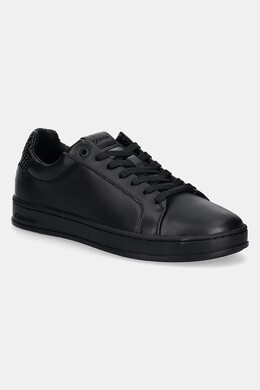 Кожаные кроссовки LOW TOP LACE UP WOVEN Calvin Klein, черный hm0hm01767 | czarny