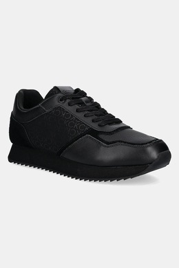 Кожаные кроссовки LOW TOP LACE UP MONO Calvin Klein, черный hm0hm01664 | czarny