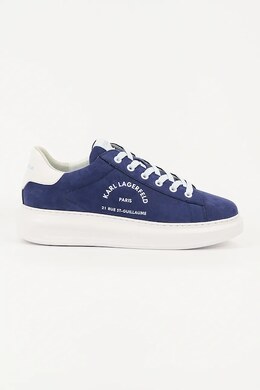 Кроссовки нубуковые KAPRI MENS Karl Lagerfeld, темно-синий kl52537a.2bb | granatowy
