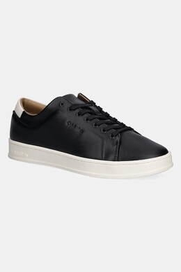 Кожаные кроссовки Pure Low Laceup Cupsole HF Lth Calvin Klein, черный hm0hm01859 | czarny