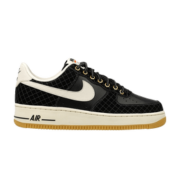 Кроссовки Nike Air Force 1 'Black Checkered', черный 488298 095 | black/gum light brown/light bone/white