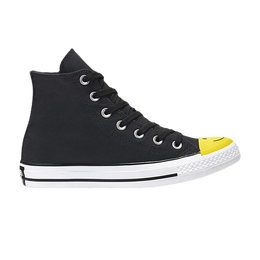 Кроссовки Converse Chuck Taylor All Star High 'Smiley Face - Black', черный 164423c | black/white/neon nights