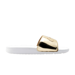 Кроссовки Nike Benassi Solarsoft Slide Sp 'Liquid Gold', золотой 696116 770 | metallic gold/metallic gold-sl