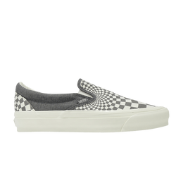 Кроссовки Vans Slip-On Reissue 98 'Radial Checkerboard - Pewter Marshmallow', серый vn000cwagx8 | pewter/marshmallow