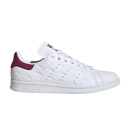 Кроссовки Adidas Stan Smith 'Allover Stamped Stan', белый ef5005 | cloud white/mystery ruby/maroon