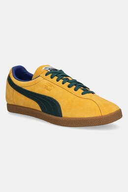 Замшевые кроссовки Brasil Puma, желтый 401048 | żółty