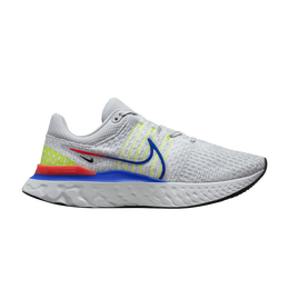 Кроссовки Nike React Infinity Run Flyknit 3 'Platinum Racer Blue', серый dx3353 001 | pure platinum/racer blue/bright crimson/black/volt/white