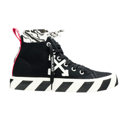 Кроссовки Off-White Off-White Vulc Sneaker Mid 'Black White', черный omia119e20fab001 1001 | black/white/pink